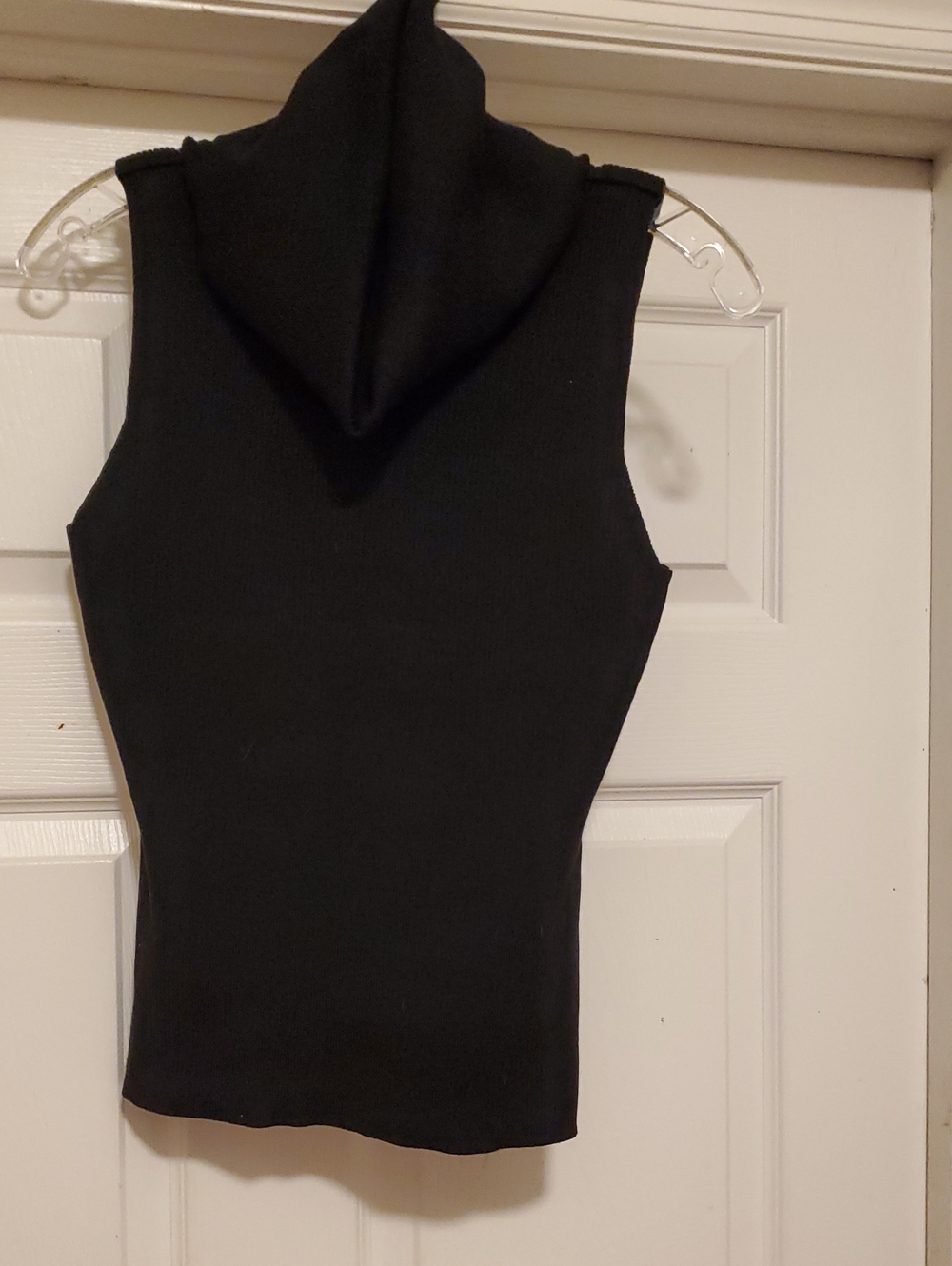 INC International Concepts Black Sleeveless Mock Neck Tank Top